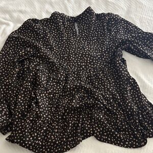 Elegant Black and Pink Women's Blouse